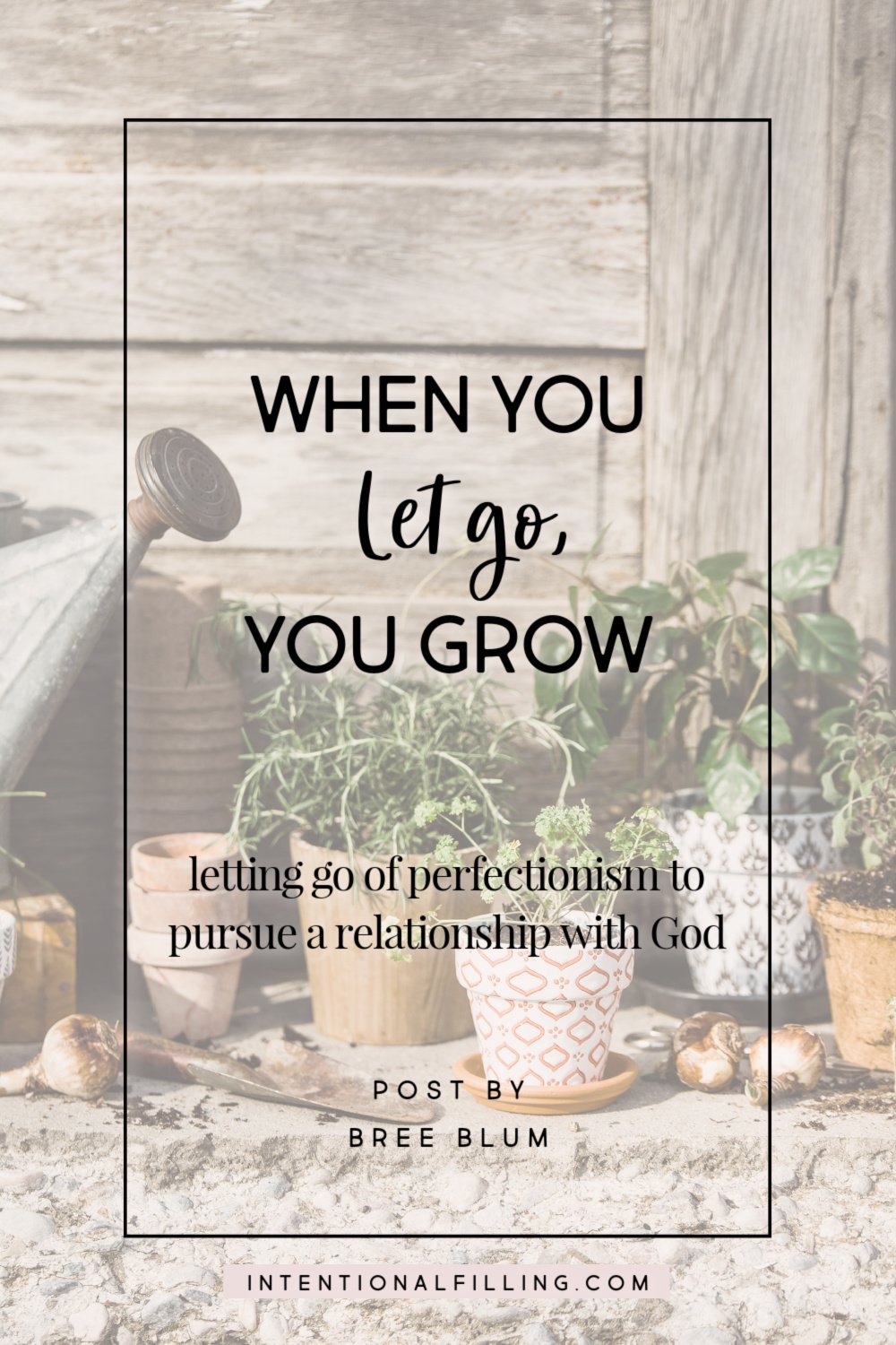 When You Let Go, You Grow: Giving Up Perfectionism to Pursue a Relationship with God | Intentionalfilling.com