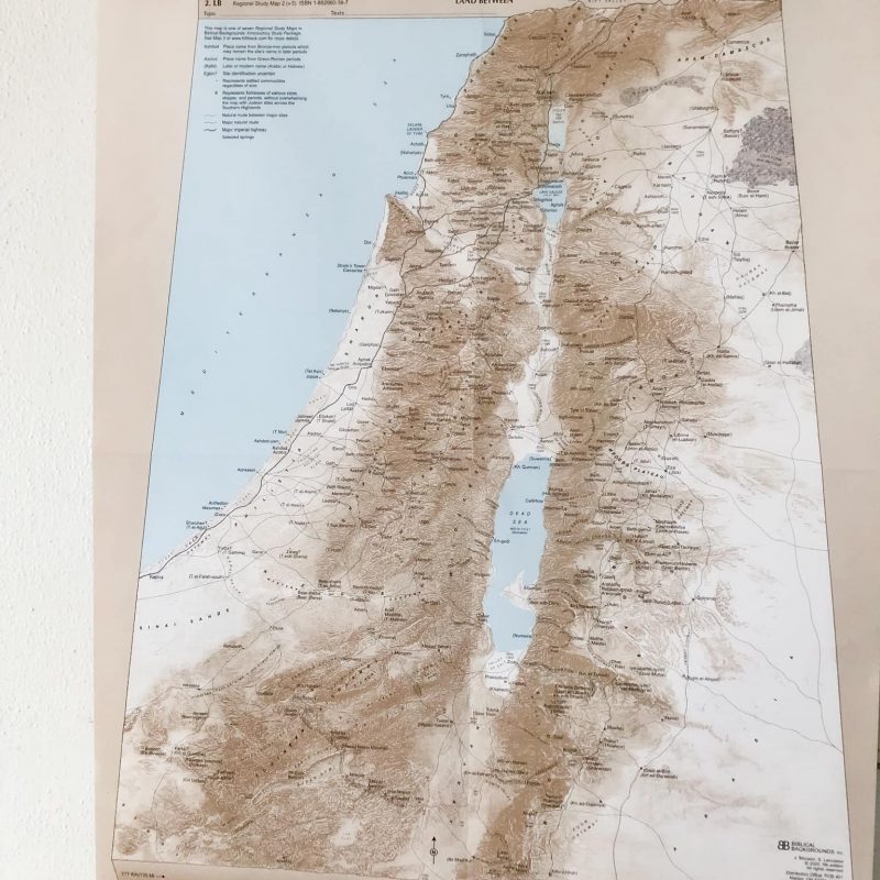 Biblical Backgrounds 17x22" Map of Israel | Intentionalfilling.com